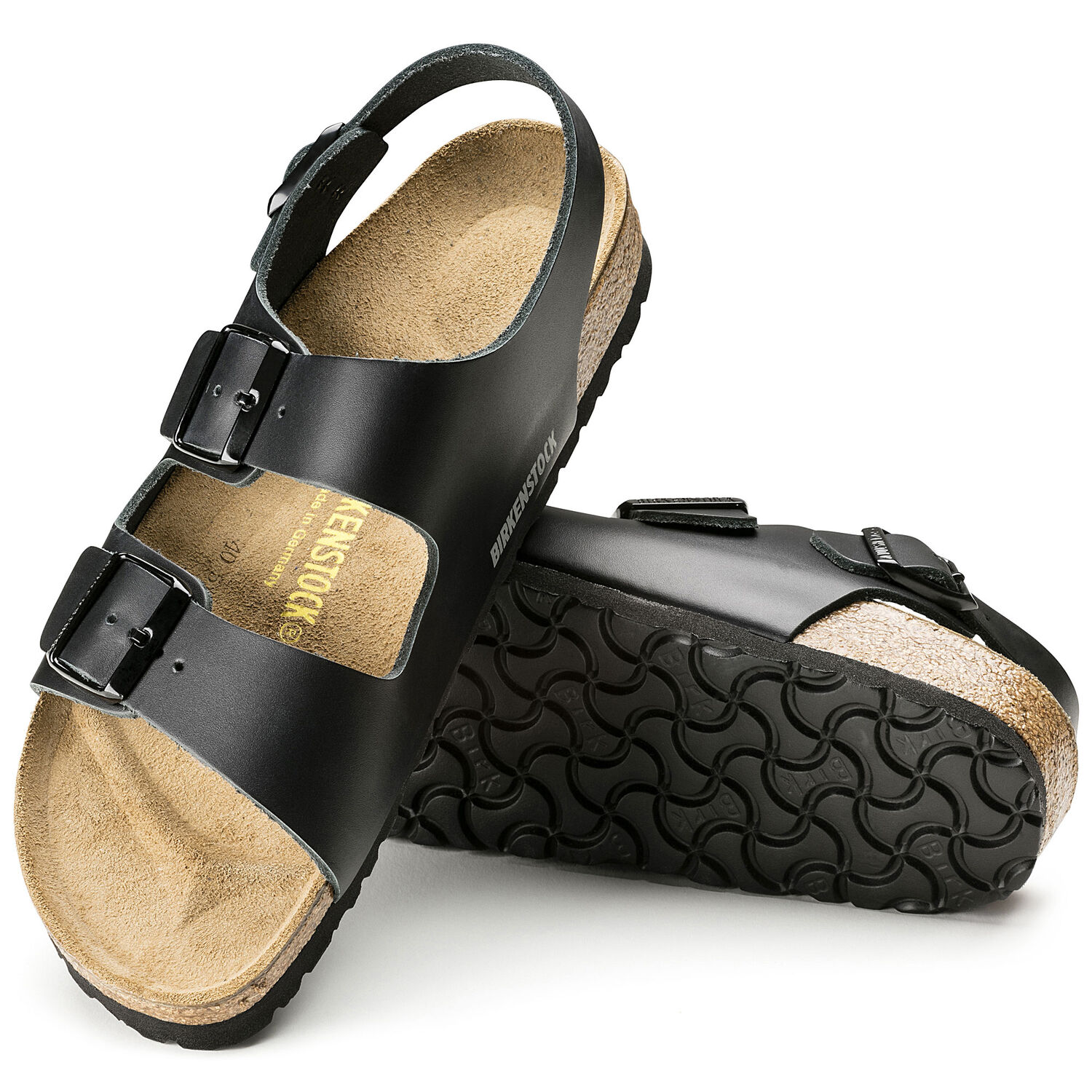 Milano - Black / Pelle naturale - Sandali ortopedici