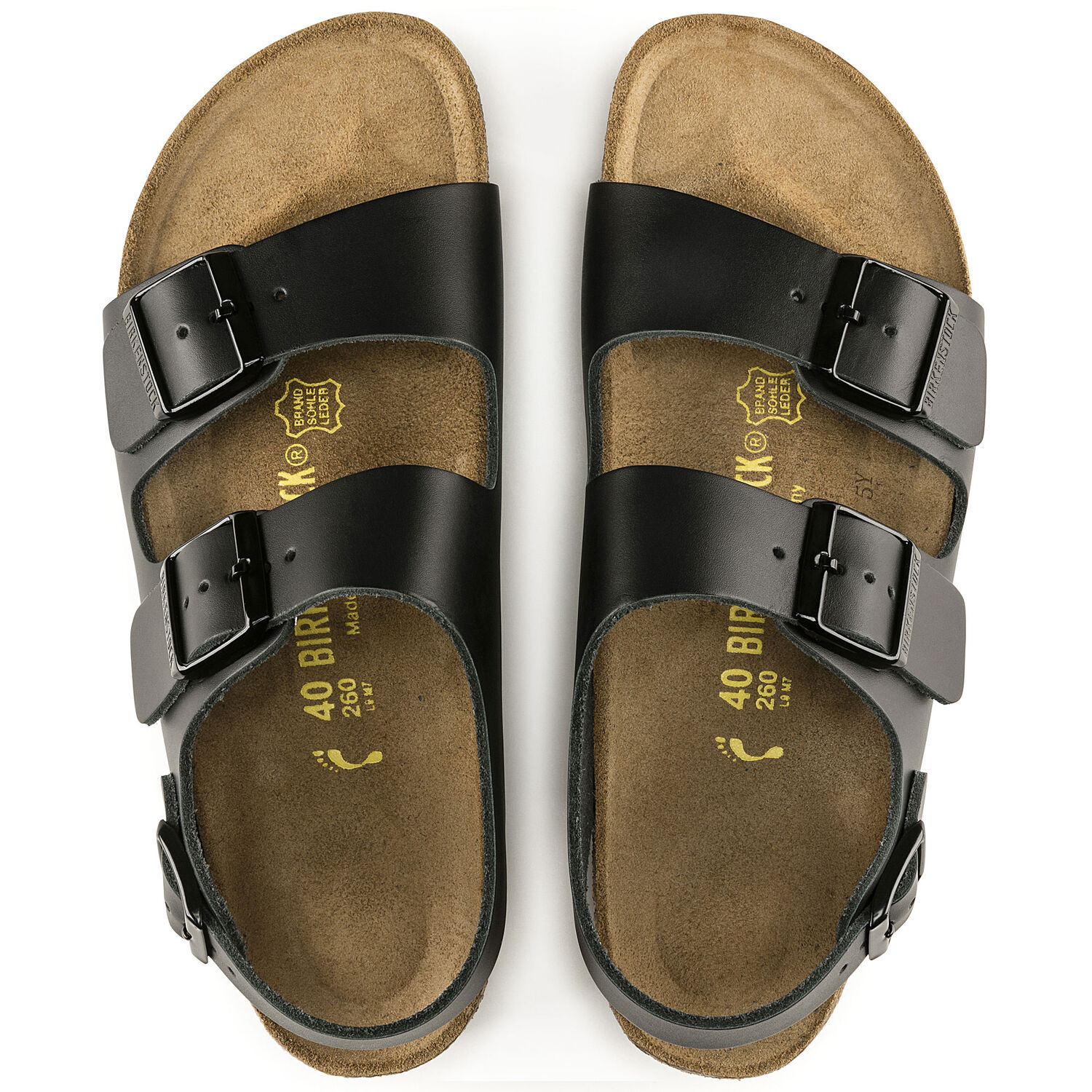 Milano - Black / Pelle naturale - Sandali ortopedici