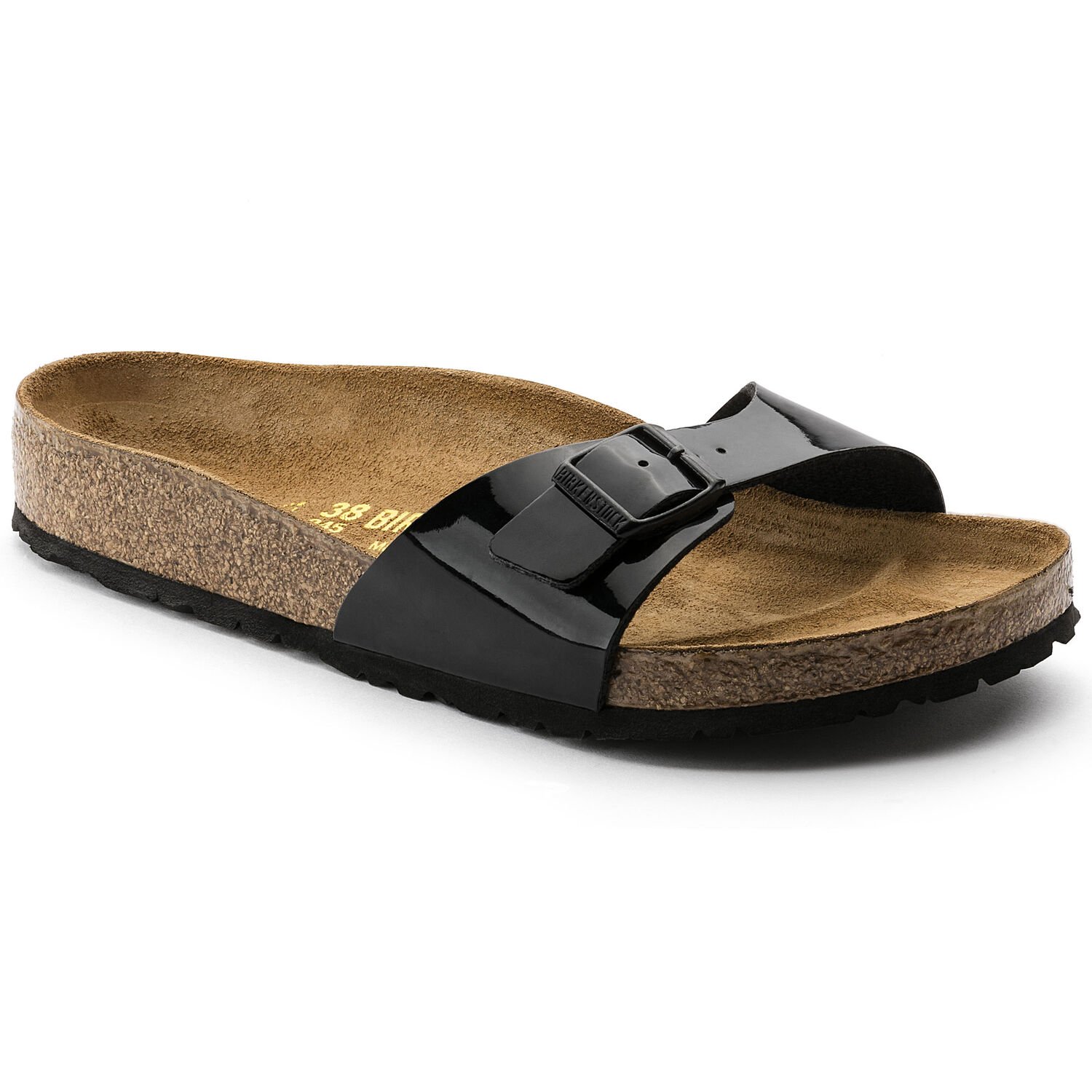 Madrid - Black Patent / Birko-Flor vernice - Ciabatte ortopediche