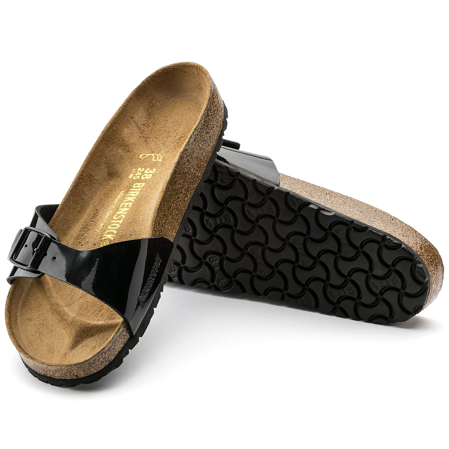 Madrid - Black Patent / Birko-Flor vernice - Ciabatte ortopediche - Immagine 2