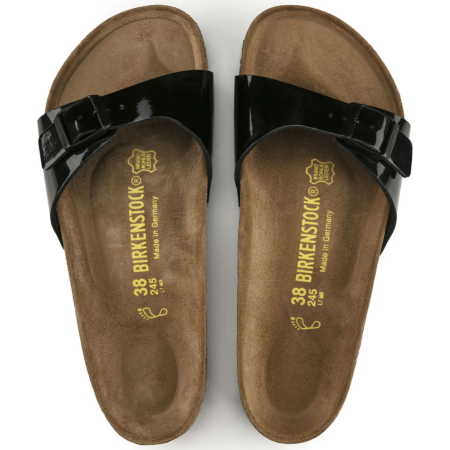 Madrid - Black Patent / Birko-Flor vernice - Ciabatte ortopediche - Immagine 3