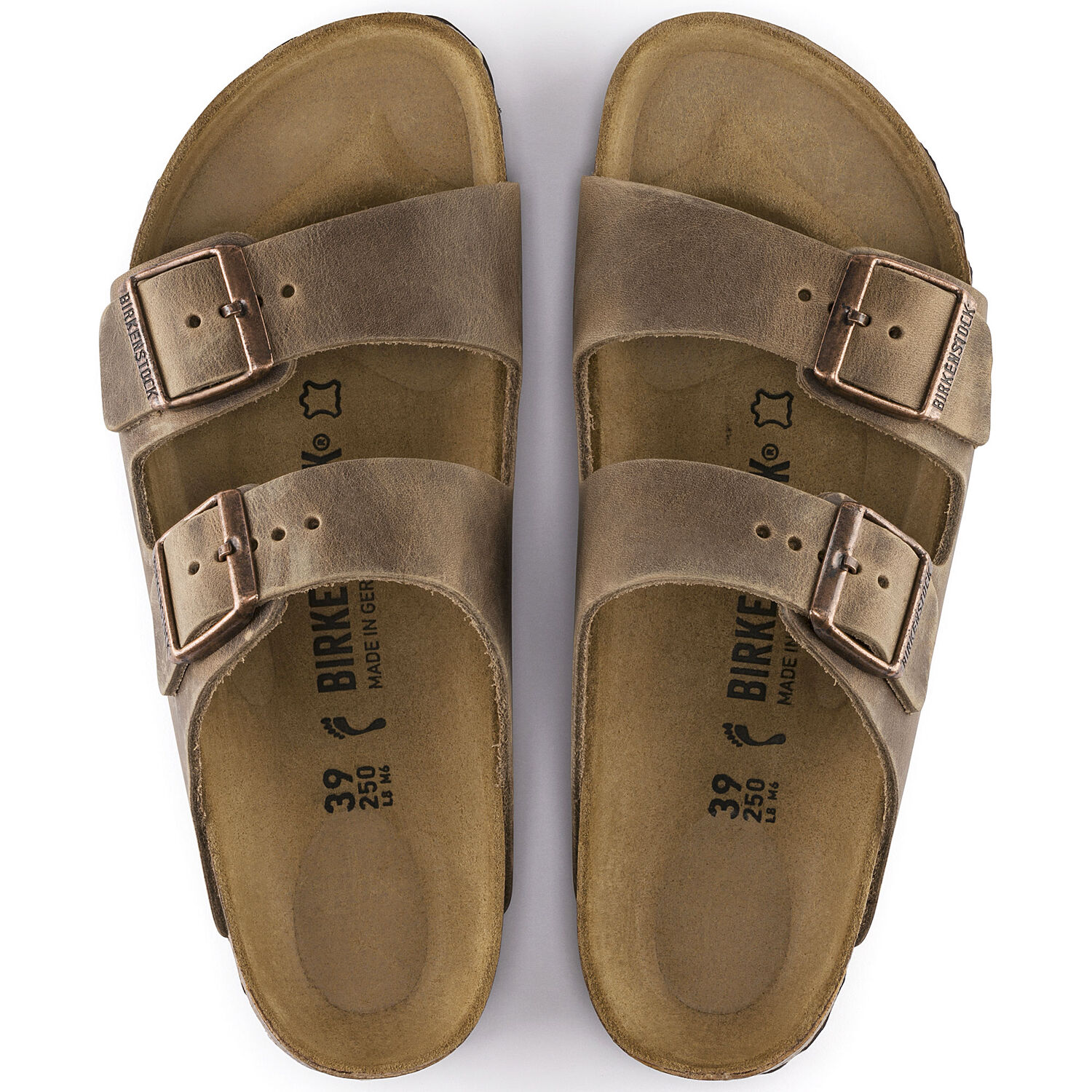 Arizona - Tobacco Brown / Pelle oliata - Ciabatte ortopediche