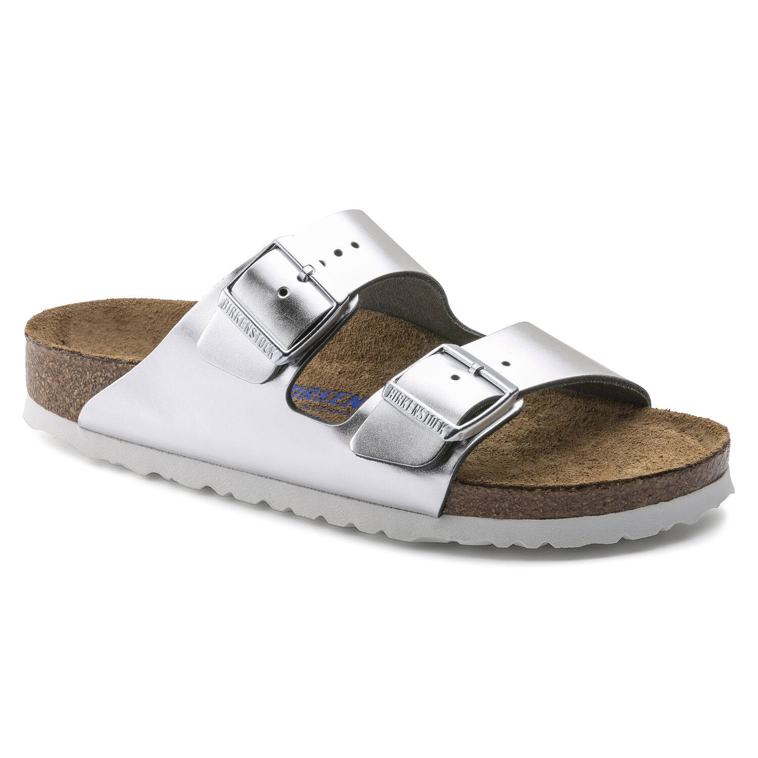 Arizona Soft Footbed - Metallic Silver / Pelle naturale - Ciabatte ortopediche