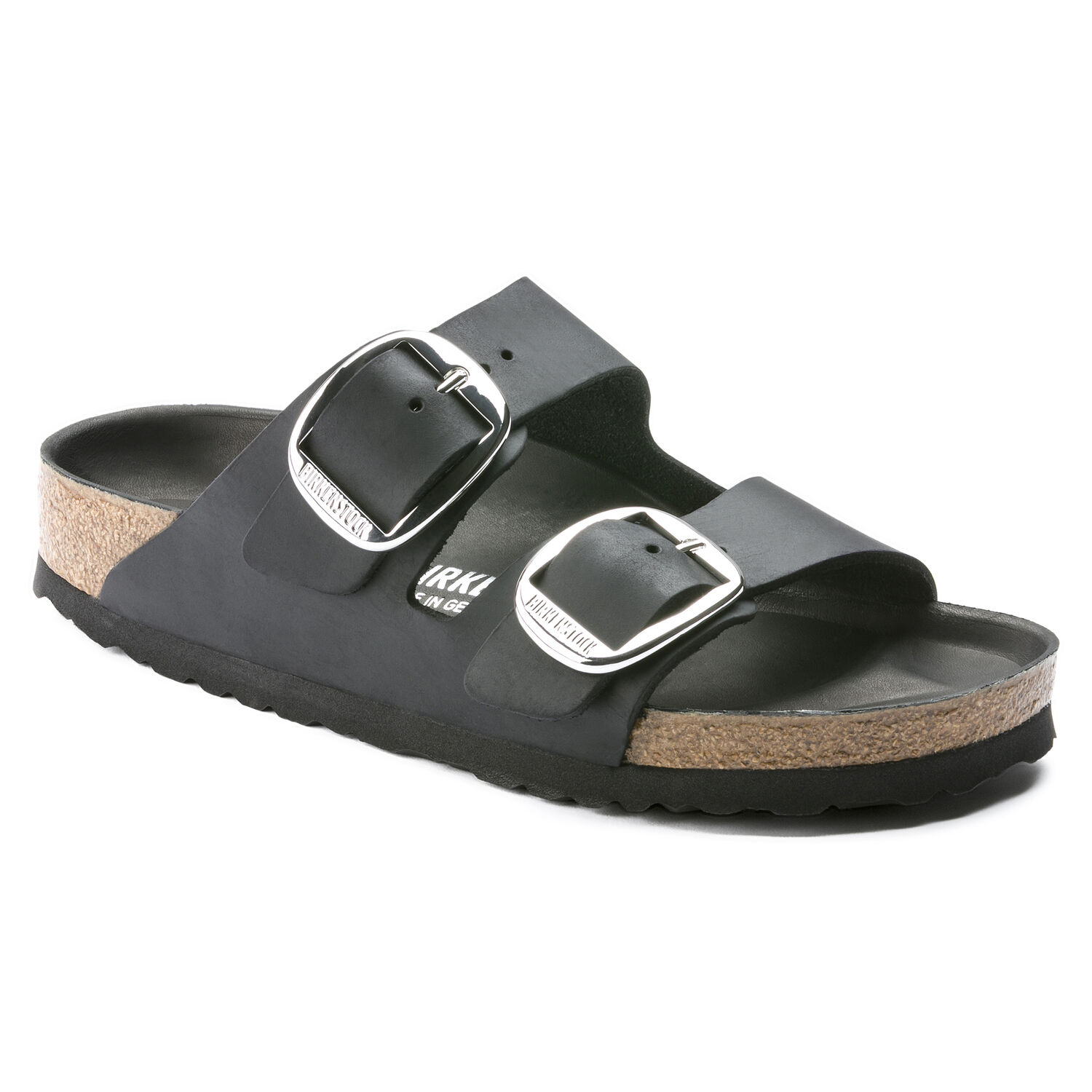 Arizona Big Buckle - Black / Pelle oliata - Ciabatte ortopediche