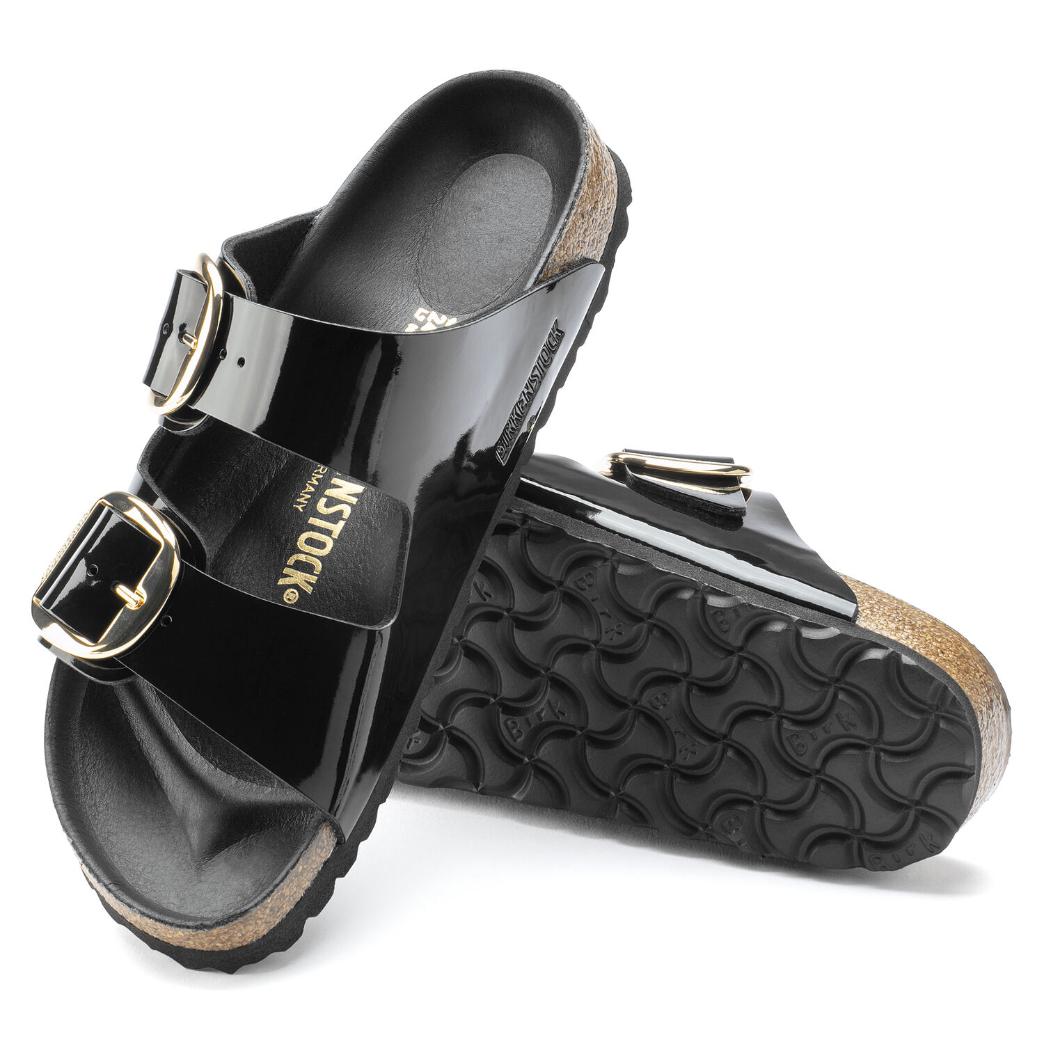Arizona Big Buckle - Black Patent / Birko-Flor vernice - Ciabatte Ortopediche