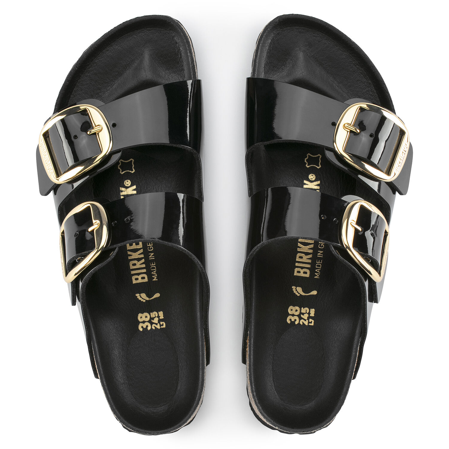 Arizona Big Buckle - Black Patent / Birko-Flor vernice - Ciabatte Ortopediche