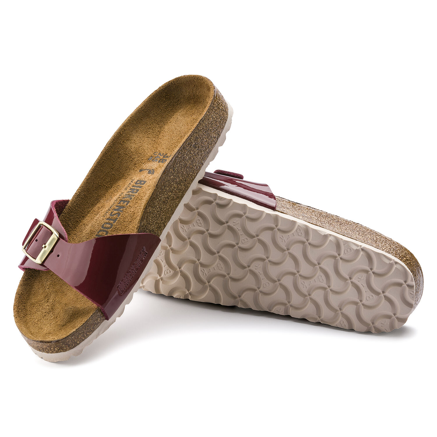 Madrid - Patent Bordeaux / Birko-Flor vernice - Ciabatte ortopediche - Immagine 2