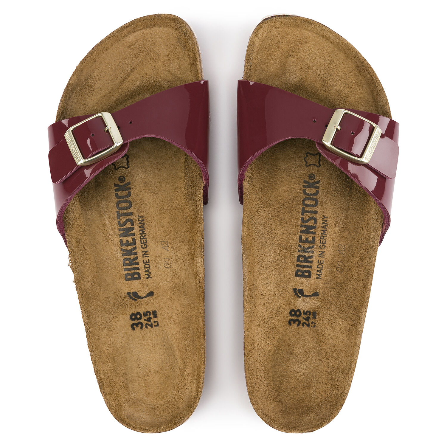 Madrid - Patent Bordeaux / Birko-Flor vernice - Ciabatte ortopediche - Immagine 3
