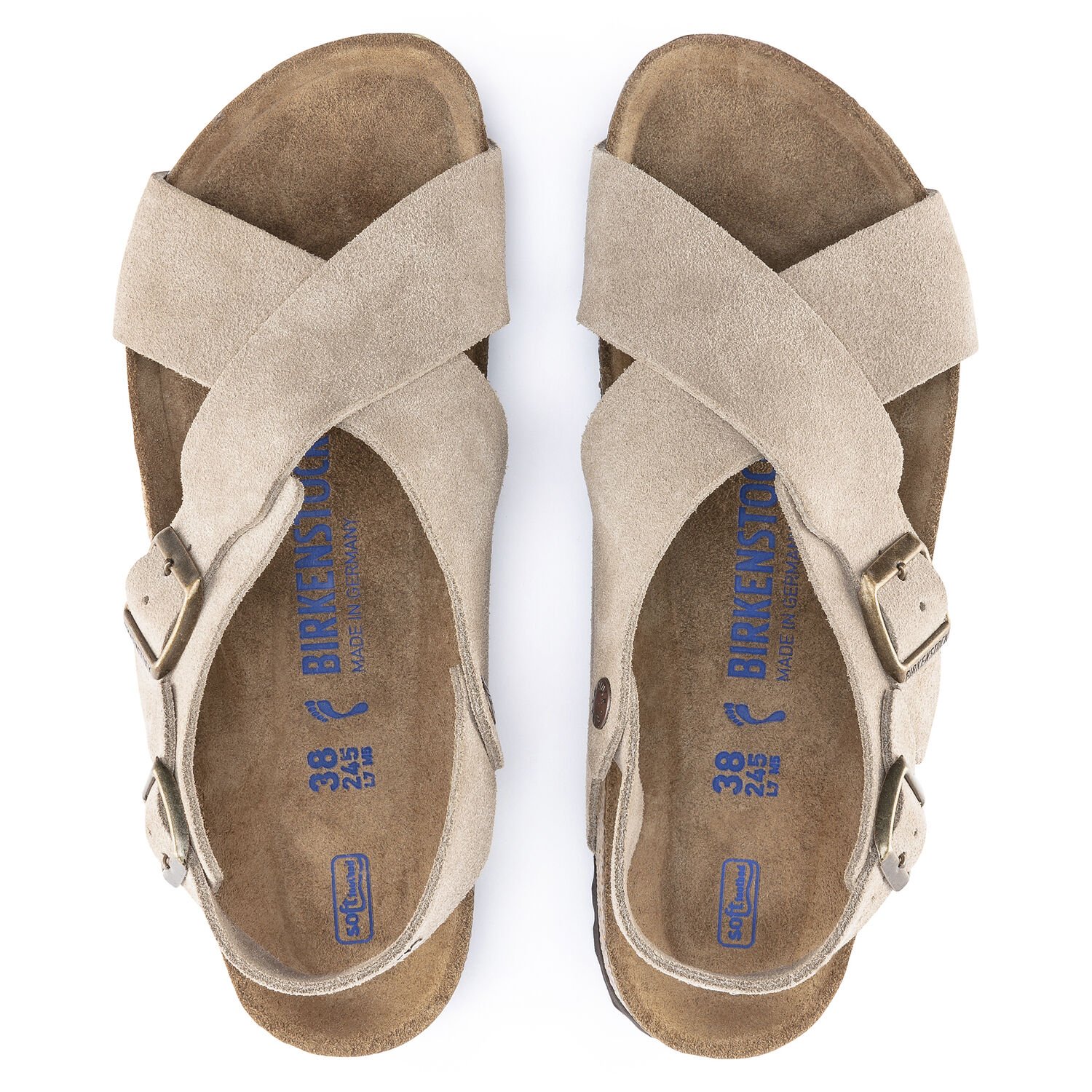 Tulum Soft Footbed - Taupe / Pelle scamosciata -  Ciabatte ortopediche donna - Immagine 3