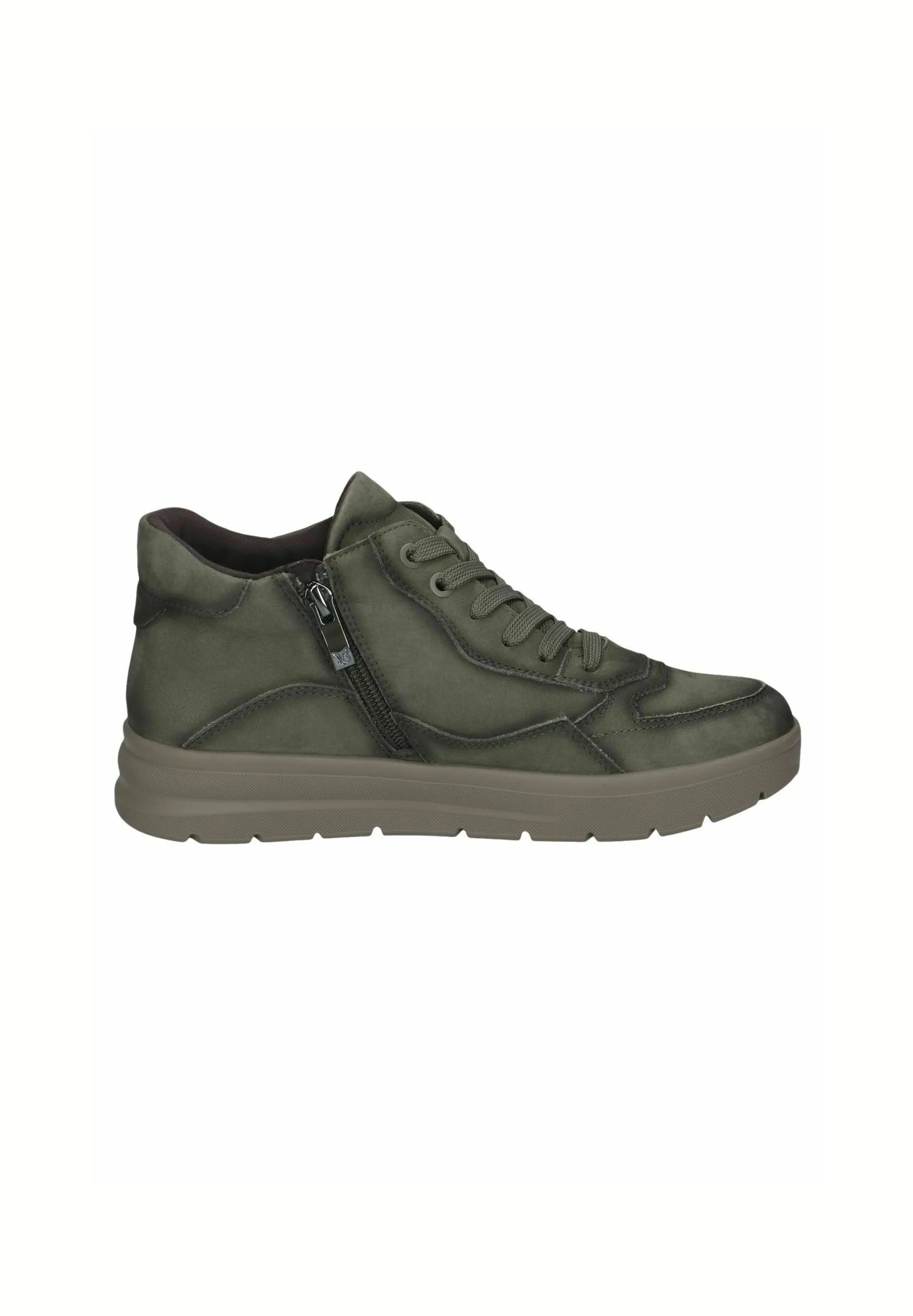 Sneaker olive nubuc  25270-47 - Scarpa ortopedica in nubuk che garantisce comfort e traspirabilità per un benessere duraturo.