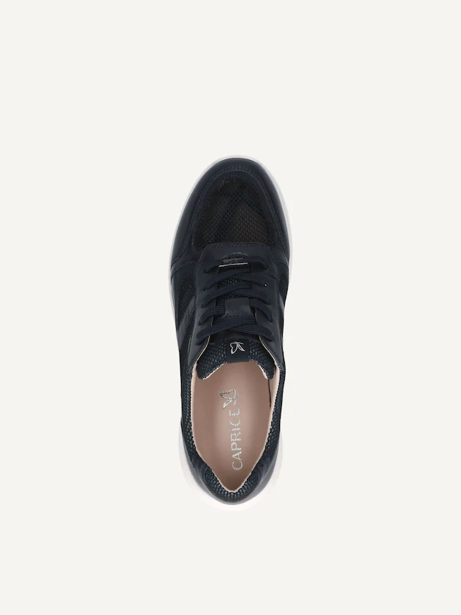 Sneaker Caprice Ocean Comb in Pelle per Donna - Eleganza e comfort in una sneaker ortopedica, ideale per stabilità e benessere quotidiano.