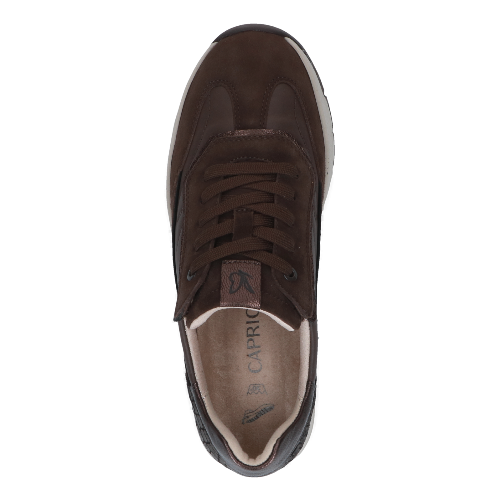 Sneaker per Donna DK BROWN COMB 23728- - Eleganti e comode sneakers in pelle, ideali per donne che cercano stile e supporto ortopedico.