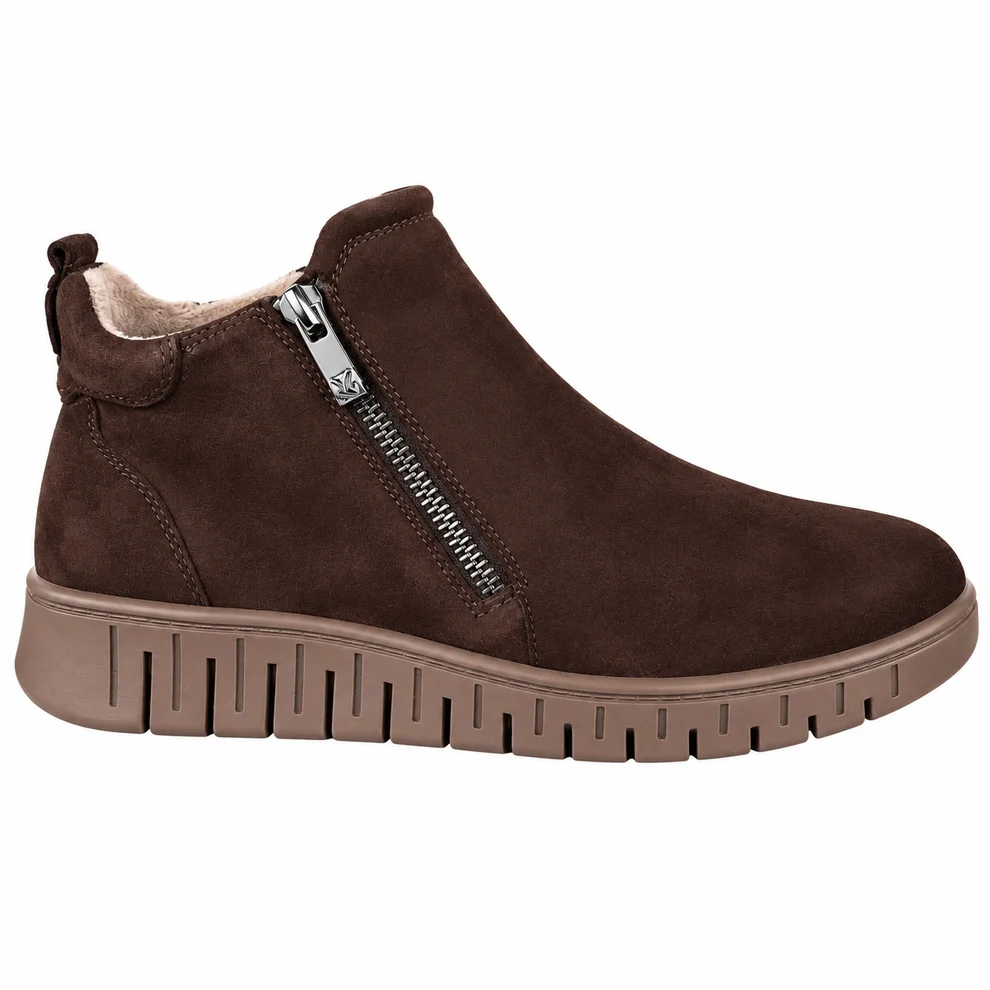 Stivaletti 25416 Dark Brown Suede - Stivaletti eleganti per automno-inverno con supporto e comfort eccellente.