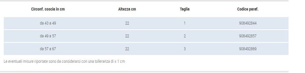 COSCIALE DI CONTENZIONE - Tutore coscia