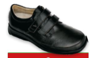 DANTE Velcro -  Incas Nero / Nappa  - Scarpe ortopediche uomo