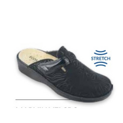 MARVIN VELCRO - VERNICE/ INCAS DUNE NERO - Ciabatte ortopediche donna 
