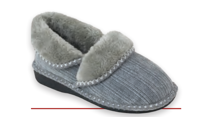 MEGAN VELLUTO GRIGIO - Ciabatte ortopediche donna 