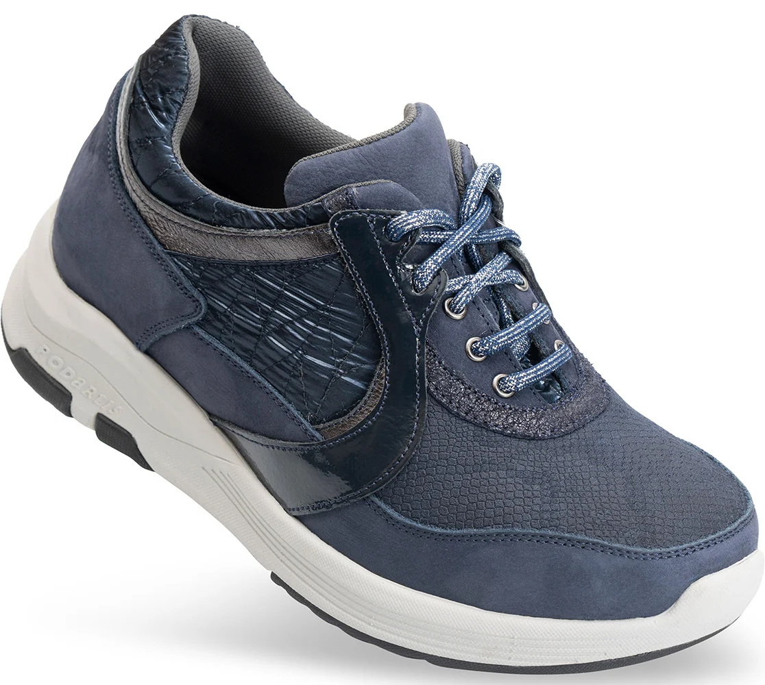 Scarpe Ortopediche Donna Ginger Lace Dark Blue PA20135 - Scarpe eleganti e comode, ideali per piedi con patologie ortopediche come alluce valgo e metatarsalgia.