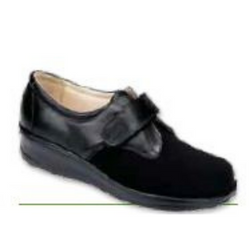 Stia Velcro Donna - Ecoflex / Nappa Nero - Scarpe ortopediche donna