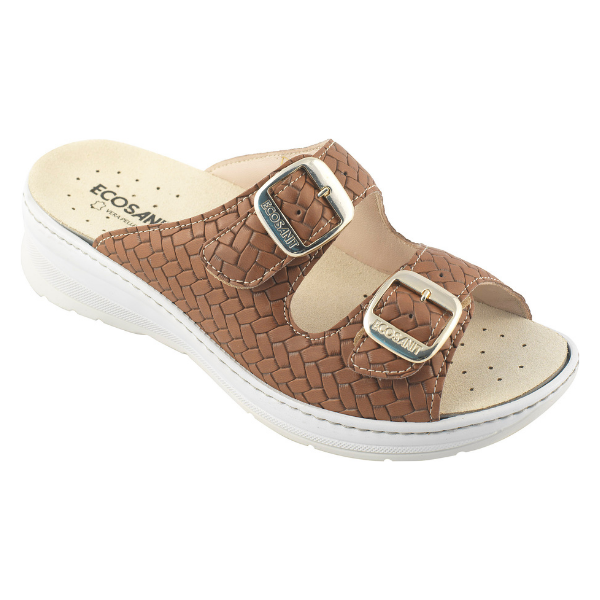 VENERE VELCRO FOAM MAGIA CUOIO - Ciabatte ortopediche donna 