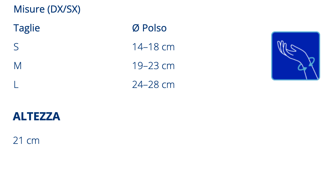 DUAL LOCK T - Polsiera steccata con immobilizzatore per pollice.