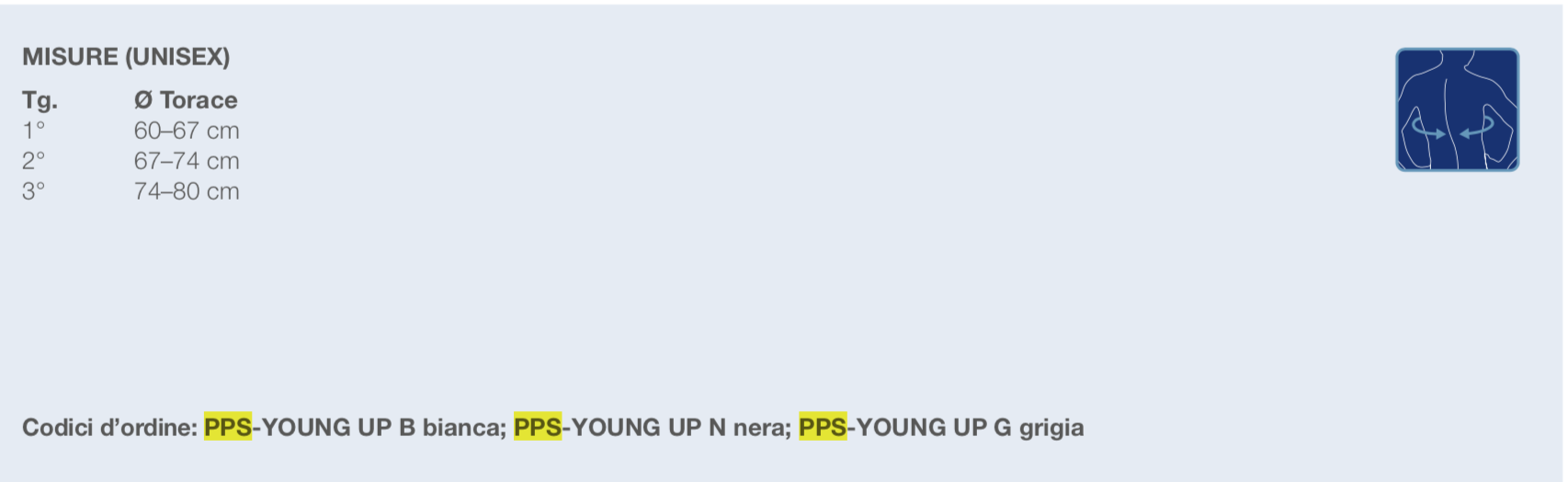 P+ YOUNG UP - Maglia posturale