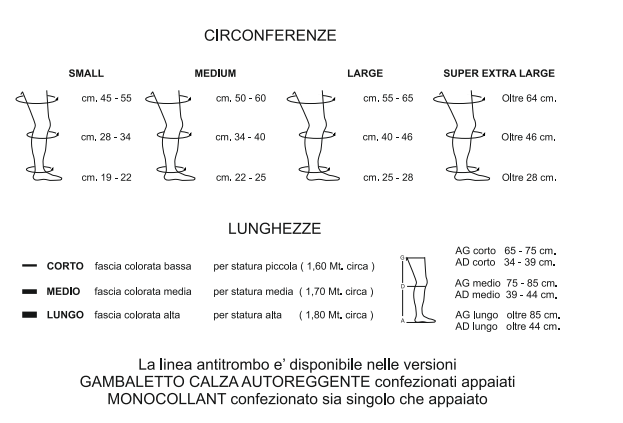 LINEA ANTITROMBO - AUTOREGGENTE - Calze Antitrombo
