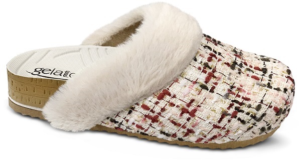 Woodstock Soft Furry Latte - Scarpa ortopedica elegante con plantare anatomico per il comfort e la sicurezza quotidiana.
