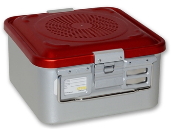 CONTAINER CON FILTRO piccolo h150 mm - rosso - Altri prodotti per sterilizzazione ed igiene - Immagine 2