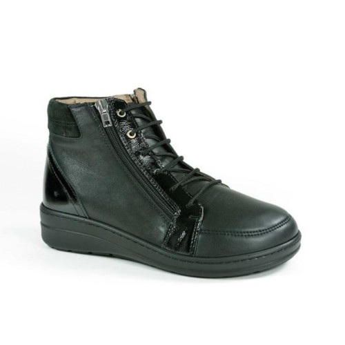 Calzatura Ortopedica M3184 Tronchetto Donna Nero - LOR - Eleganza e supporto ortopedico in un tronchetto nero pensato per la salute dei tuoi piedi.