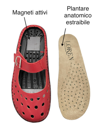 Ciabatta chiusa sabot rosso - Ciabatte ortopediche donna - Immagine 2