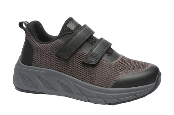 Scarpa Unisex Flyknit Hair Velcro Piombo/Nero - Scarpa ortopedica unisex per massimo comfort e supporto, perfetta per chi necessita di stabilità e sollievo quotidiano.