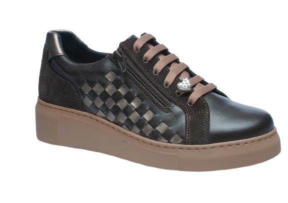 Scarpa Donna Ortopedica Loren M3267 Nappa/Scamosciata/Jaguar Testa di Moro/Camel - Scarpa ortopedica femminile Loren per comfort e supporto ottimali, design elegante Testa di Moro/Camel.