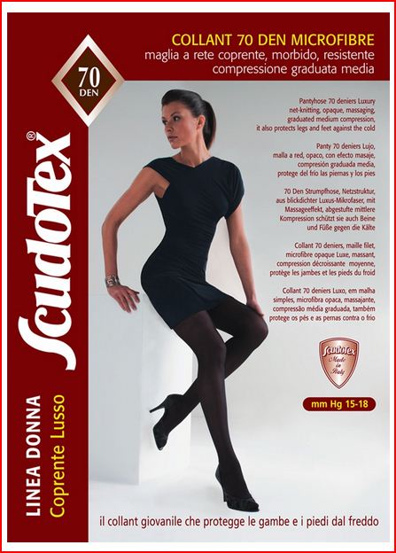 COLLANT 70 DENARI MICROFIBRE COPRENTE - BLU - Collant compressione graduata