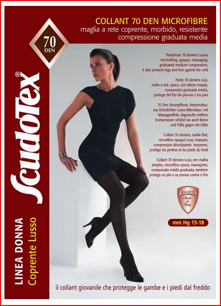 COLLANT 70 DENARI MICROFIBRE COPRENTE - GRIGIO - Collant compressione graduata