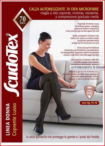 AUTOREGGENTE 70 DENARI MICROFIBRE COPRENTE - NERO 