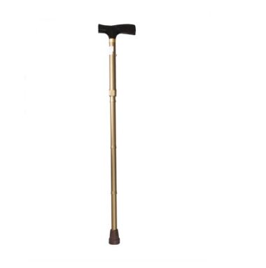 BASTONE IN ALLUMINIO ANODIZZATO COLORE BRONZO - PIEGHEVOLE