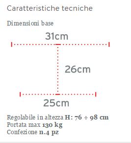 QUADRIPODE CON APPOGGIO BRACHIALE
 - Quadripodi in alluminio