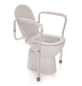 SOSTEGNO PER WC REGOLABILE IN ALTEZZA - ALLUMINIO ANODIZZATO - Sostegni per WC