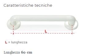 IMPUGNATURA DI SICUREZZA PER BAGNO IN PVC - 60 - Maniglie e impugnature di sicurezza  
