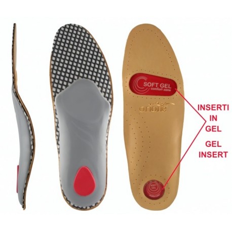 plantare ortopedico pelle/inserti in gel  - Plantare ortopedico
