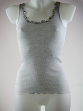 OSCALITO 4092 SP/L Canotta Ortopedica in Lana e Seta con Dettaglio in Macramè - Canotta ortopedica di qualità con supporto termico e comfort, ideale per benessere quotidiano.