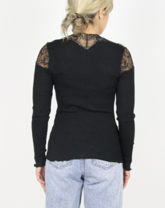 OSCALITO 6826 Maglia Moda Lana e Seta con Balza Leavers - Maglia elegante in lana e seta, ideale per comfort duraturo e supporto termico. - Immagine 2