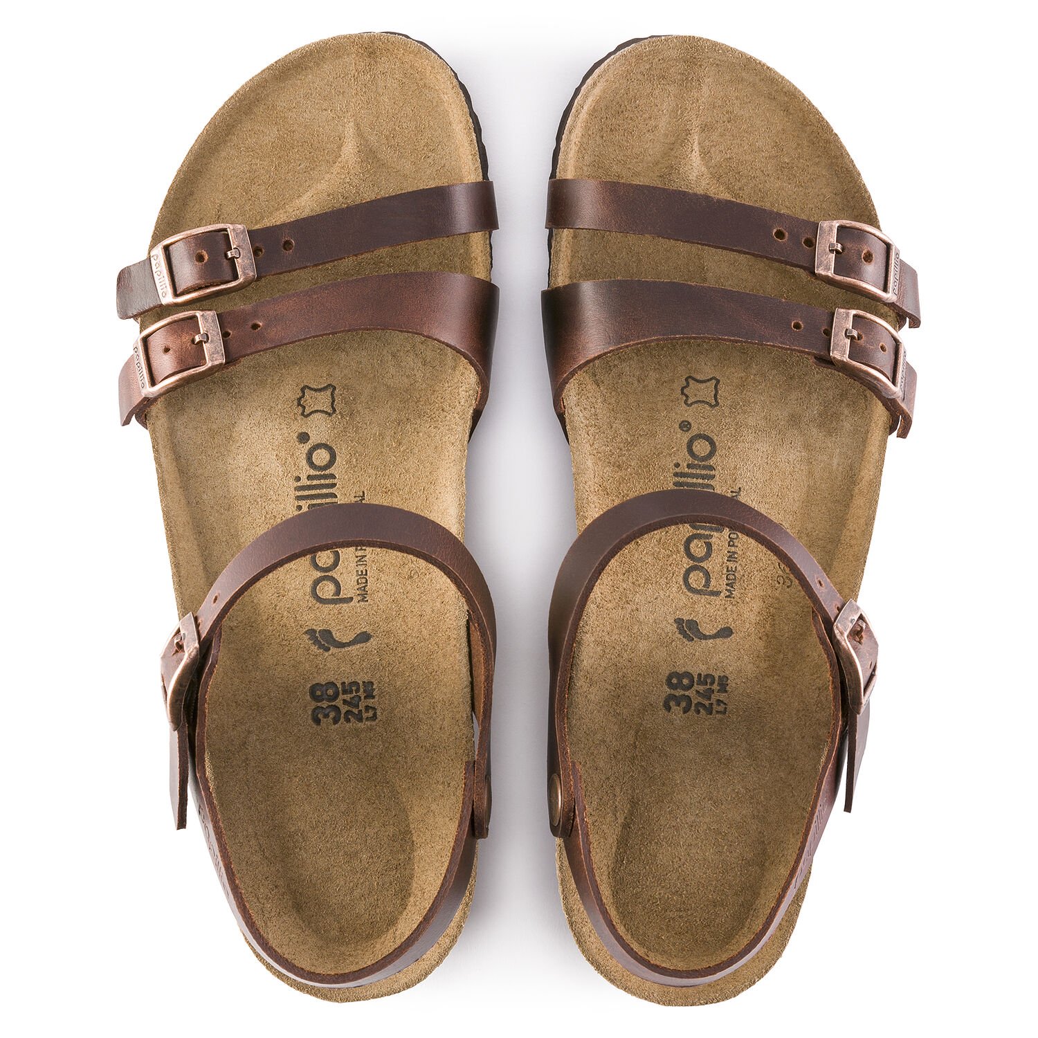 Lana - Cognac / Pelle naturale - Sandali ortopedici - Immagine 3
