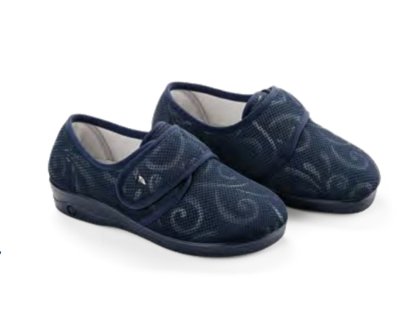 Calzatura Rehability Clio Tessuto Microforato Blu - Comoda calzatura ortopedica per donna, traspirante e sicura, ideale per supporto quotidiano.