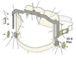 Fibbia Scorrevole Plus con cinta - Iperestensore vertebrale a 3 punti