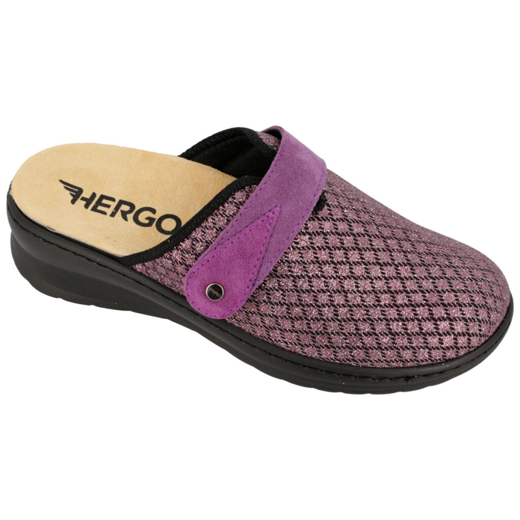 Scarpe Ortopediche SAB B Baltimor H3504 Viola - Scarpe ortopediche in camoscio viola con suola B.O.S. per una camminata confortevole e protetta.