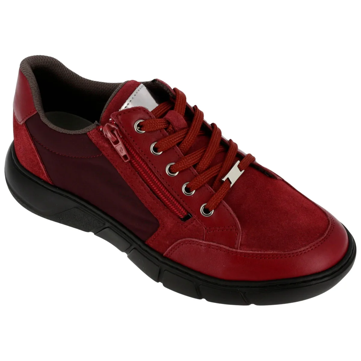 Hergos Zurigo H9341 Vitello/Balaitus Bordeaux - Stivali ortopedici eleganti e confortevoli per il benessere femminile.
