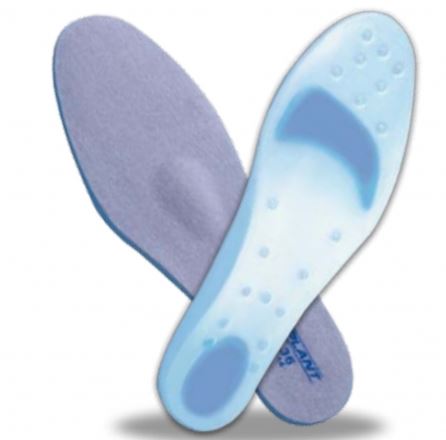 OK PED Soletta interna in silicone rivestito Paio Ref. 107 - Soletta in silicone medicale a doppia densità, rivestita in tessuto.