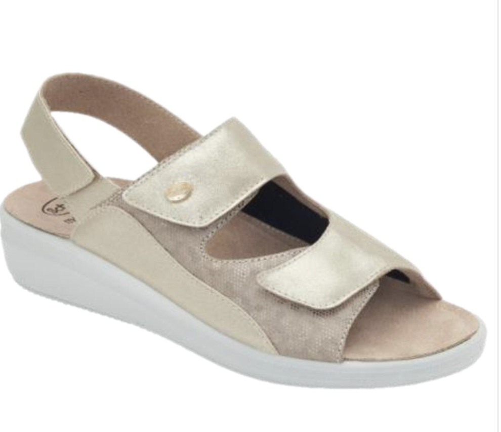 ANTONIA ELASTIC B-S SYNTHETIC PLATINUM - Sandali da donna